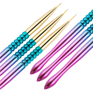 Ensemble de 3 pinceaux doux pour nail art, pinceaux de précision personnalisés pour la peinture de détails fins, pour vernis gel, manucure, design d'ongles - Product Image 6