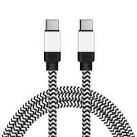 DDP USA 1m 60W câble de chargeur tressé USB C vers USB C 60W câble de données de charge rapide pour iphone 17 16 15 câble USB C multicolore