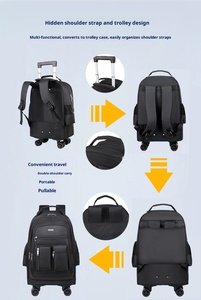 Mochila Antirrobo Personalizada de Fábrica para Portátil con USB, Mochila de Viaje con Ruedas de Gran Capacidad, Mochila Impermeable para Portátil de Negocios - Product Image 5