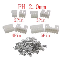 230 unids/set XH2.54 2,54mm/PH2.0 2,0mm Kits de terminales de paso conectores 2 pines 3 pines 4 pines 5 pines PH Kits JST conector adaptador de cable