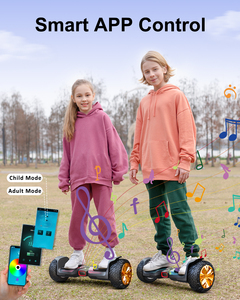 GYROOR <span class=keywords><strong>Hoverboard</strong></span> 8.5 pouces <span class=keywords><strong>tout</strong></span>-<span class=keywords><strong>Terrain</strong></span> <span class=keywords><strong>Hoverboard</strong></span> hors route avec haut-parleurs de musique et lumières LED auto-équilibré <span class=keywords><strong>Hoverboard</strong></span> Scooters - Product Image 4