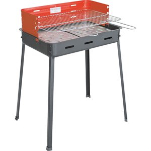 Barbacoa de carbón grande de 60x40,5x85h, accesorios exteriores para entretenimiento al aire libre - Product Image 2