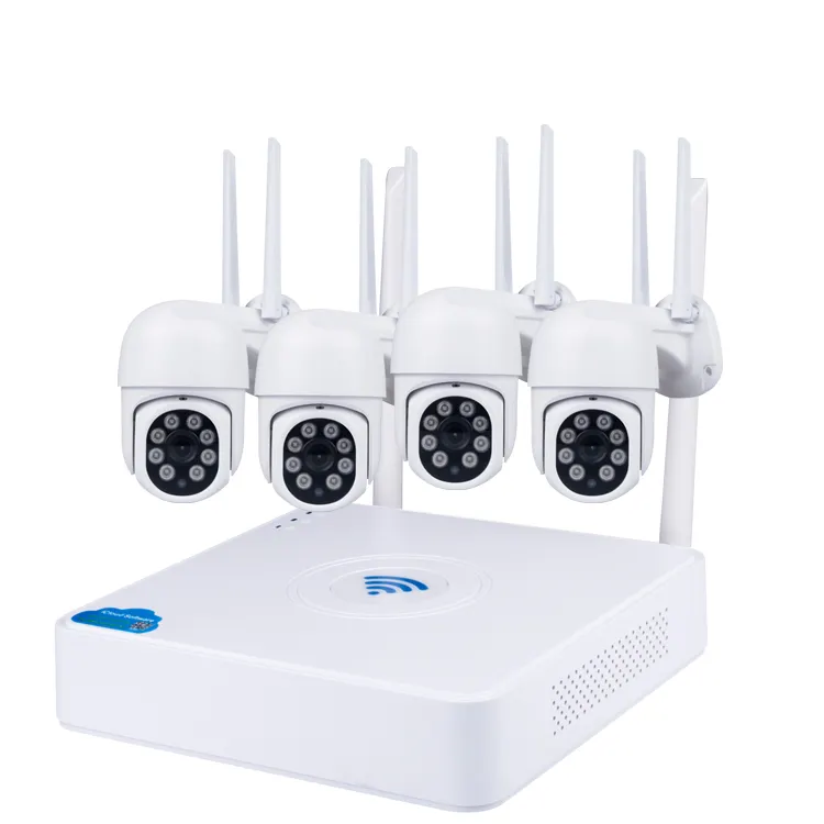 Комплект наружных камер видеонаблюдения с ночным видением, 4 канала, 8 каналов, IP, Wi-Fi, nvr, 4 8 каналов, 1080P, беспроводная домашняя система безопасности