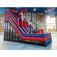 Toboggan gonflable Spider-Man en PVC commercial sur le thème des Avengers pour événements en plein air, garantie de 3 ans