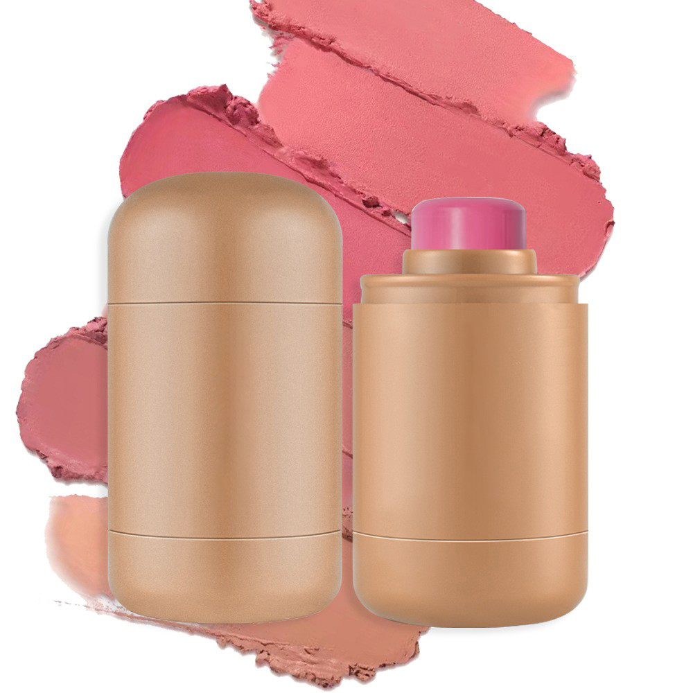 Factory Wholesale Vegan 5 Colors Check Blusher Stick Cosmetics Private Label Custom High Pigment Velvet Blush Waterproof Stick