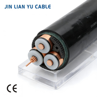 Câble d'alimentation électrique YJV à conducteur en cuivre, résistant au feu, blindé, avec gaine LSZH durable en PVC, haute performance, de moyenne tension