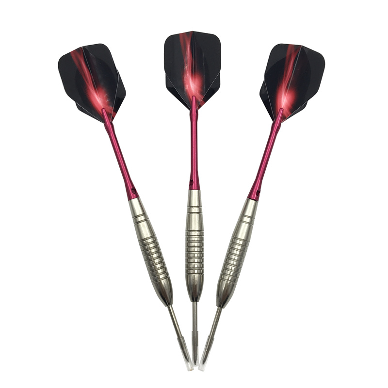 Professional Darts Accessories 3Pcs Steel Pointed 22g Standard Hard Steel Tip Dart Red Aluminum Dart Shafts Flight Dardos