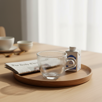 Lot de tasses à thé turques authentiques de qualité supérieure – Gobelet moderne et épuré avec poignée pour thé et café, marque Yesink, idéal pour les mariages