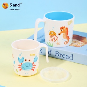 Five Ocean World Kinder-Geschirrset Tasse Schüssel Löffel Sturzsicher Lebensmittelechtes Melamin China Frisches Niedliches Design Großhandel - Product Image 4