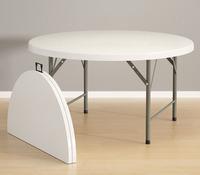 Table ronde pliable pour le camping en plein air, table à manger pliable, grande table ronde de pique-nique, table pour banquets de mariage en plein air