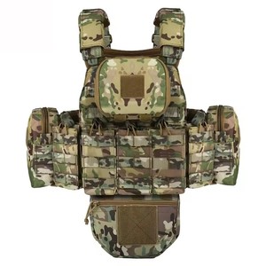 เสื้อกั๊กยุทธวิธีแบบถอดประกอบได้รวดเร็ว MOLLE พร้อมกระเป๋าถอดออกได้ เสื้อกั๊กยามรักษาความปลอดภัย เสื้อกั๊กนิรภัย MOLLE - Product Image 1