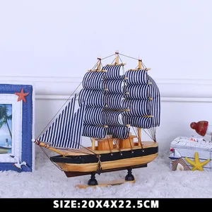 Patung kerajinan kayu, ornamen buatan tangan, Model perahu simulasi, dekorasi kamar, hadiah ulang tahun, kerajinan tangan kayu