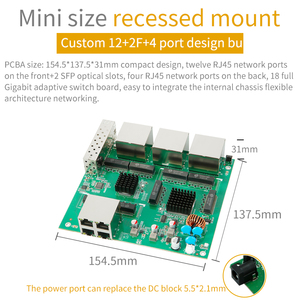 16 + 2 לוח מתג רשת gigabit עם שני חריצים אופטיים sfp 18-יציאה <span class=keywords><strong>ethernet</strong></span> מודול תקשורת הרחבה - Product Image 5