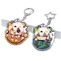 Porte-clés promotionnel personnalisé en PVC holographique arc-en-ciel, mini-sac à main mignon étanche en époxy, breloque anime en acrylique