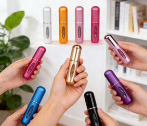Parfums miniatures rechargeables de 5 ml et 10 ml, flacon vaporisateur original, <span class=keywords><strong>parfum</strong></span> frais longue durée, design luxueux, transparent, pour femmes - Product Image 4