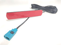 Antenne patch large bande 4G LTE WiFi à fixation adhésive pour pare-brise avec connecteur FakraZ femelle et câble RG174 de 3 m pour CarPlay automobile