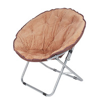 Chaise de soucoupe ronde de jardin pliante décontractée de loisirs de camping durable avec cadre en acier