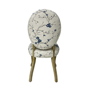 Chaise française dossier <span class=keywords><strong>rond</strong></span> pull <span class=keywords><strong>point</strong></span> chaise de salle à manger rétro chambre maison ethnique vent tabouret fauteuil en tissu de bois massif - Product Image 5