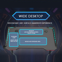 Table de bureau pour ordinateur de bureau, table de jeu pour cybercafé, table de jeu dimensionnelle en carbone brasé avec LED