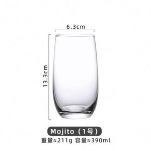 Ensemble de verres à mojito et à cocktail importés-Verres de bar en cristal modernes avec un design créatif à rayures classiques pour la maison et le bar - Product Image 5