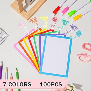 Cartes d'indexation effaçables à sec multicolores, cartes de notes effaçables à sec laminées pour le bureau, l'école et les listes de tâches - Product Image 4