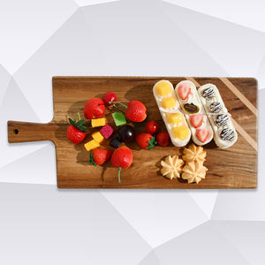 Usine personnalisée artisanat naturel écologique bois d'acacia blocs à découper planche à découper planche à pizza avec poignée pour la cuisine - Product Image 1