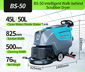 BOSHUO B50 <b>Walk</b>-Behind New Floor Scrubber <b>Machine</b> 24V/100AH for Small Square Brick/ Plastic/Ceramic Tile - Product Image 5