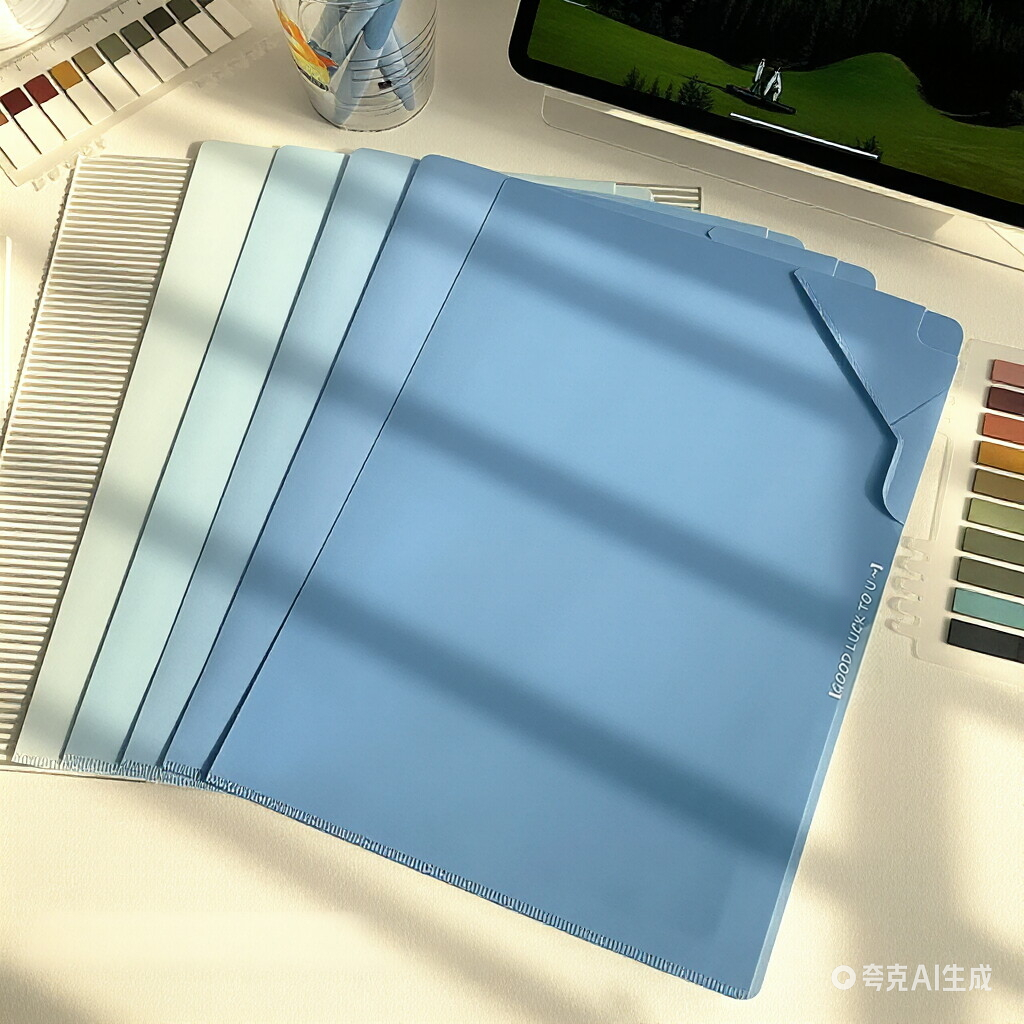 Five-piece set gradient blue