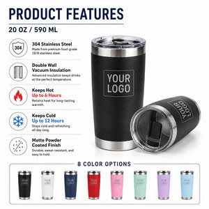 Custom Logo 20oz Vacuum Insulated Tumbler Stainless Steel Slim Travel Mug With <b>Straw</b> Reusable Coffee <b>Cup</b> For Hot Cold Drinks - Product Image 4