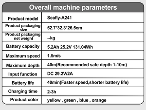 Scooter sous-marin haute puissance avec télécommande et autonomie de 35 minutes pour une plongée en apnée et une apnée libre optimisées - Débloquez l'aventure en mer - Product Image 5