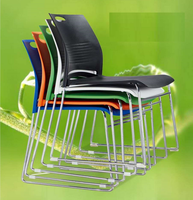 Chaises de conférence, de loisirs et de bureau contemporaines, empilables, avec cadre en métal massif, 813-A