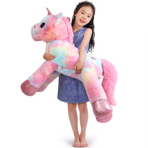 Peluche Unicorno Rosa Arcobaleno di Alta Qualità, Adorabile Gigante Imbottito in Cotone PP, Decorazioni per Compleanni, Antistress, Pasqua - Product Image 4