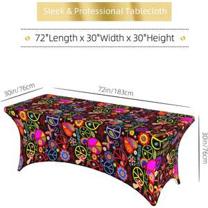 Custom Printed Floral American Western Rectangular Mantel Peva Material Pedido mínimo 1 pieza para fiestas de boda - Product Image 3