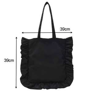 กระเป๋าสะพายข้างผู้หญิงแบบพกพาขายดี กระเป๋าถือทรงจีบคุณภาพสูงสำหรับนักเรียน กระเป๋าถือช้อปปิ้งความจุมาก - Product Image 5