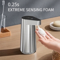 Distributeur de Savon Automatique Commercial 2026 CE à Fixation Murale en Acier Inoxydable avec Capteur, Alimenté par Piles, pour Hôtels, Foyers et Bureaux