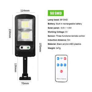 Wason 3 Modes Outdoor Wireless <strong>Led</strong> Solar Street <strong>Light</strong> <strong>Dusk</strong> <strong>to</strong> <strong>Dawn</strong> Motion Sensor <strong>Security</strong> Street Lamp With Remote Control