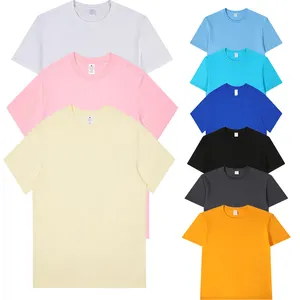 220 grams 100% cotton quality heavy men's short sleeves t shirt for custom printing embroidery logo tshirt