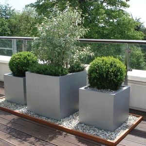 Heavy Duty Urban Concrete <b>Planter</b> Commercial Public Space Cement Tree Pot Architectural GFRC Landscape Manufacturer Vietnam - Product Image 6