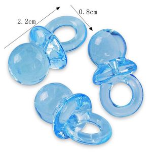 Mini chupete azul rosa, chupetes acrílicos, chupetes de plástico de cristal, confeti disperso para decoraciones de fiesta de Baby Shower - Product Image 2