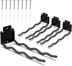 OEM Heavy Duty Black <b>Wall</b> Mounted Garage Hooks Durable Metal Storage Solutions - Product Image 1