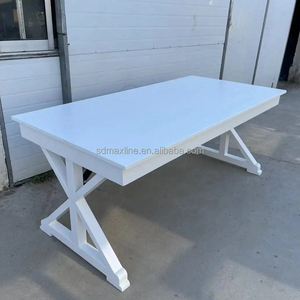 Mesa de comedor rústica de madera para restaurantes grandes de <span class=keywords><strong>estilo</strong></span> europeo moderno - Product Image 4