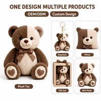 Peluche personnalisée en forme d'ours, directement de l'usine, à partir de vos illustrations, OEM ODM, poupée de personnage en peluche pour marques IP originales