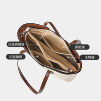 Sac fourre-tout de grande taille en cuir de vachette véritable de haute qualité pour femmes, avec logo personnalisé, fermeture éclair, design tendance d'été, doublure en toile