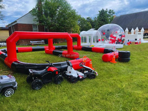 Parc d'attractions gonflable en PVC, voitures tamponneuses gonflables, pistes de course de voitures, <span class=keywords><strong>zone</strong></span> de rotation pour enfants - Product Image 2