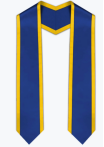 Étole de graduation dorée Hunter colorée 100 % polyester unisexe personnalisable avec logo et taille pour l'école - Product Image 5