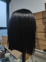 Peluca de Cabello Humano Barata al por Mayor Estilo Bob Corto con Encaje Transparente HD de 10 Pulgadas, Pelucas Bob Cortas con Cierre 4x4 para Mujeres de Raza Negra