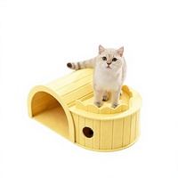 Griffoir et Nid pour Chat en Feutre – Lit pour Chat Tout-en-un pour Jouer et Dormir – Petit Modèle Intérieur Toutes Saisons