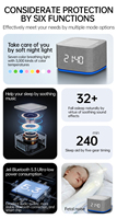 Lampe de sommeil avec 32 sons naturels, fonction de minuterie, dispositif anti-anxiété pour les mères en pré- et post-partum