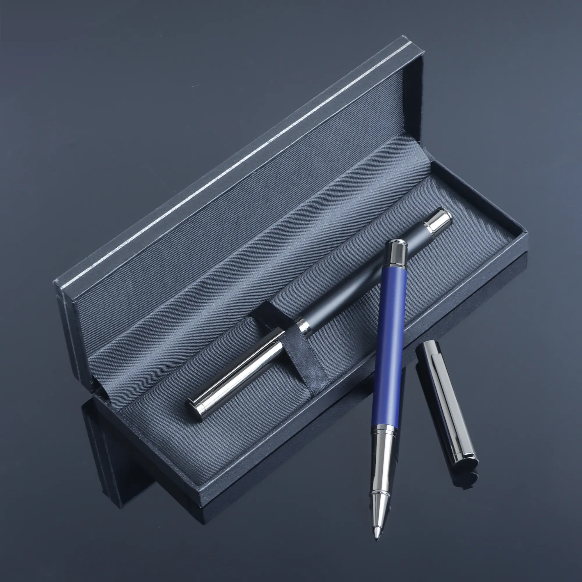 Luxo negócios high-end metal caneta set dom caneta esferográfica metal caneta esferográfica presente conjunto para a promoção