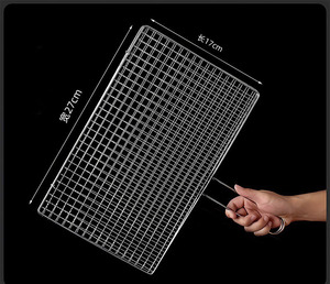 Pince de cuisson pour barbecue en acier inoxydable, pince à poisson renforcée, plaque à mailles épaissies, accessoire de barbecue - Product Image 5